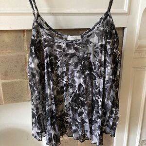 Pleated soft draping spaghetti strap top